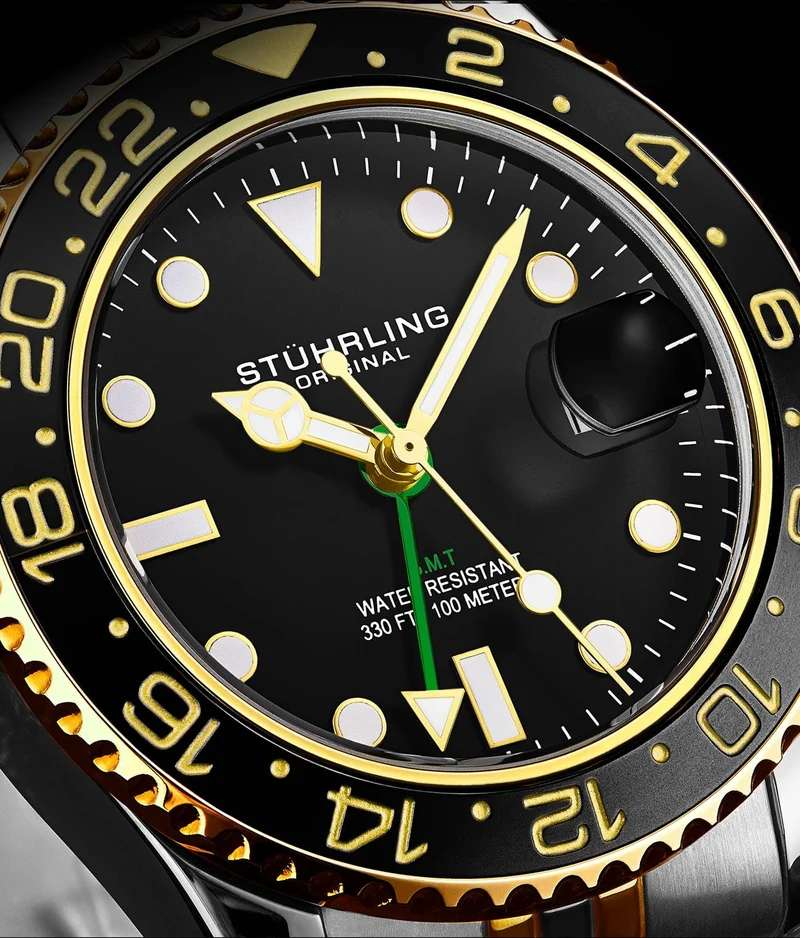 Stührling Meridian 3968L GMT Quartz 42mm Diver
