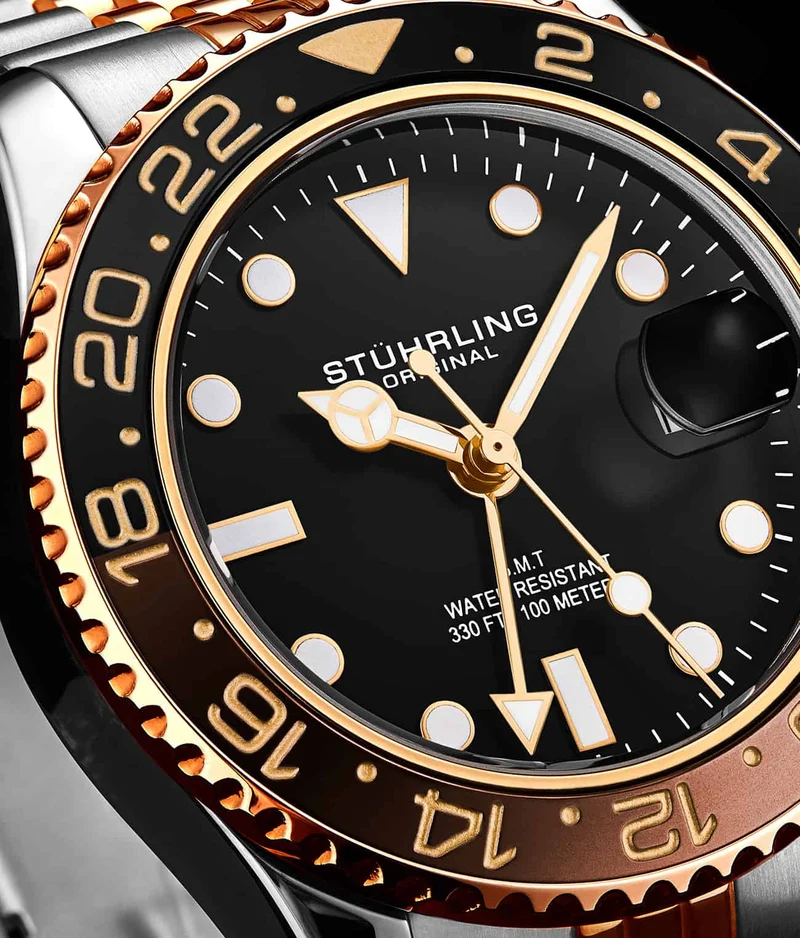 Stührling Meridian 3968L GMT Quartz 42mm Diver