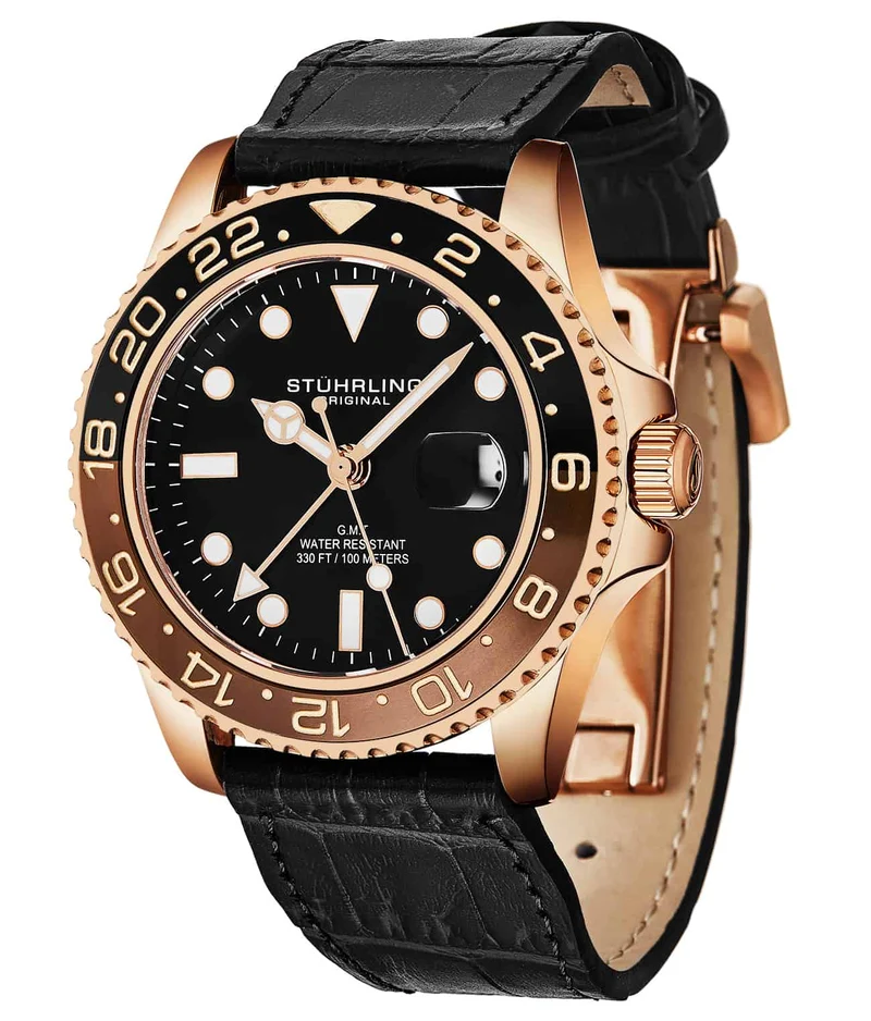 Stührling Meridian 3968L GMT Quartz 42mm Diver