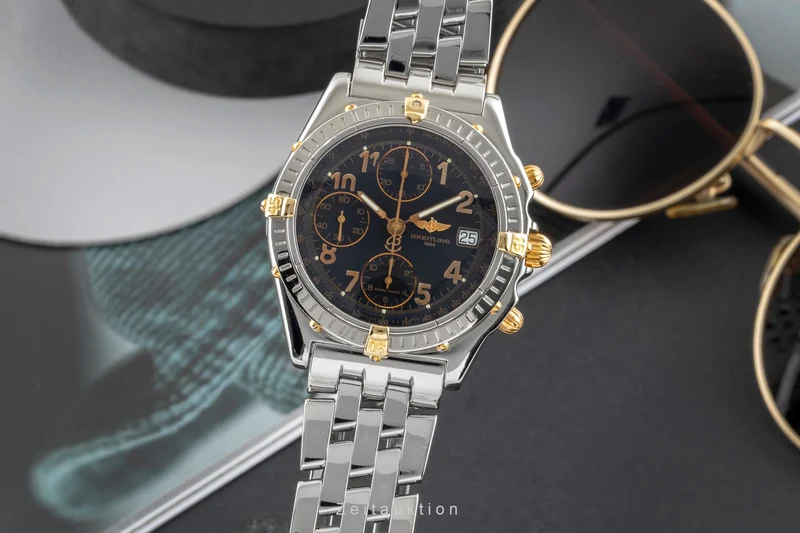 Breitling Chronomat chronograph gilt / steel automatic men's watch B13050.1 [2603300]