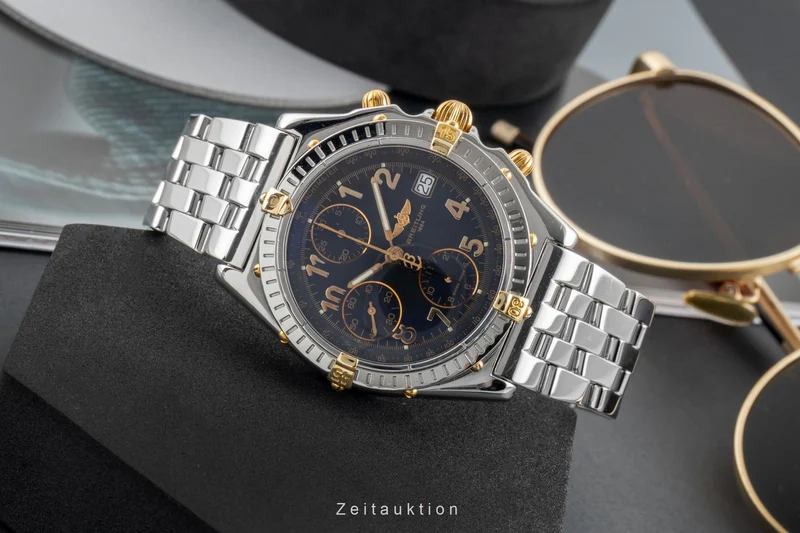 Breitling Chronomat chronograph gilt / steel automatic men's watch B13050.1 [2603300]
