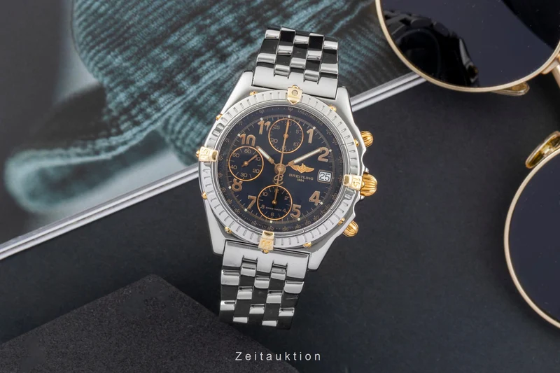 Breitling Chronomat chronograph gilt / steel automatic men's watch B13050.1 [2603300]
