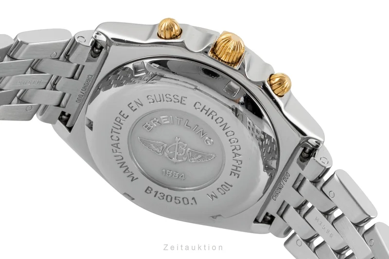 Breitling Chronomat chronograph gilt / steel automatic men's watch B13050.1 [2603300]