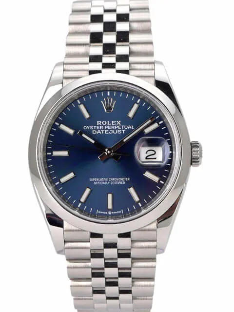 Rolex Datejust 36 Oystersteel 126200 Blau Jubile-Band