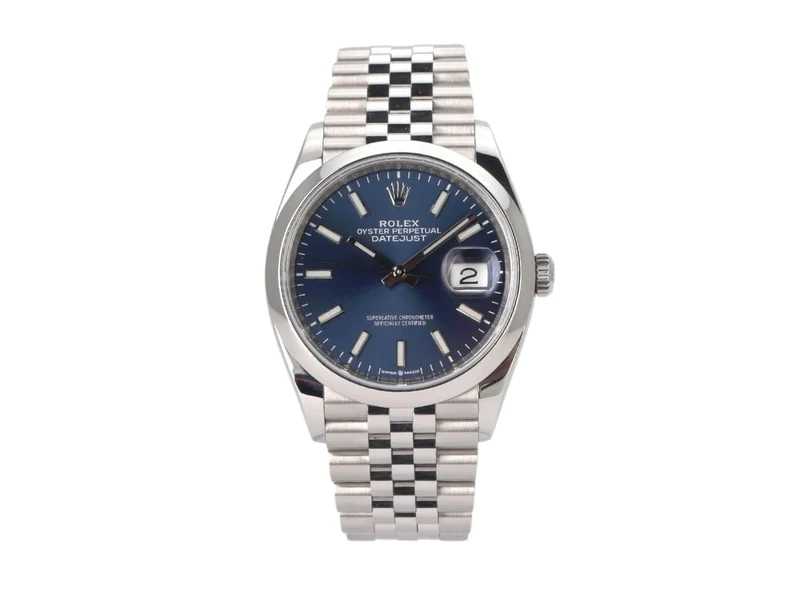 Rolex Datejust 36 Oystersteel 126200 Blau Jubile-Band