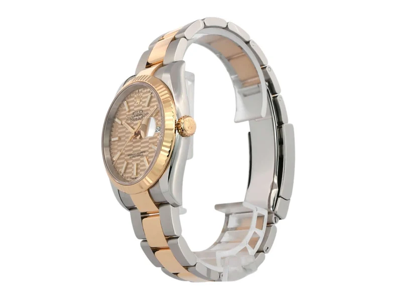 Rolex Datejust 36 Oystersteel Gelbgold 126233 Golden Riffel