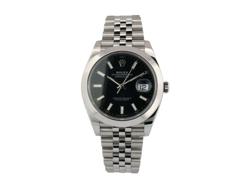 Rolex Datejust 41 Edelstahl 126300 Schwarz Jubile-Band