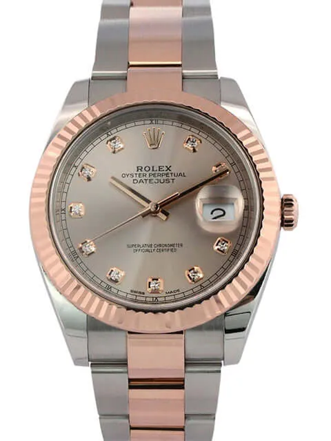 Rolex Datejust 41 Edelstahl Everose-Gold 126331 Sundust Diamant