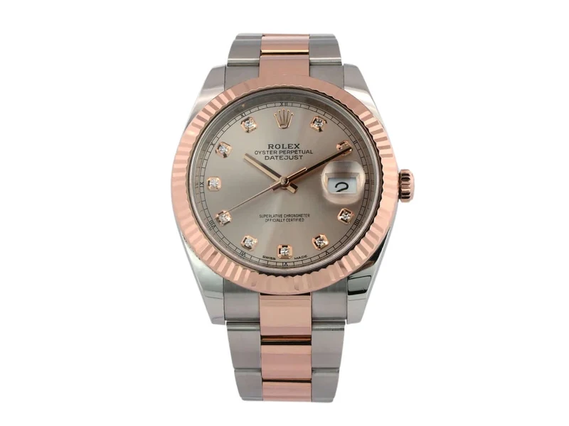 Rolex Datejust 41 Edelstahl Everose-Gold 126331 Sundust Diamant