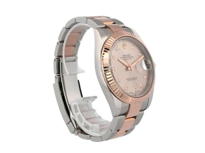 Rolex Datejust 41 Edelstahl Everose-Gold 126331 Sundust Diamant
