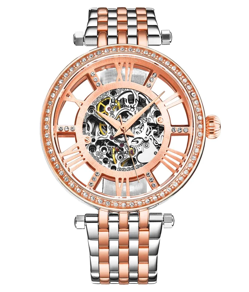 Stührling Stunning Skeletons Rose Duo with Signature Pen and Stud Earring