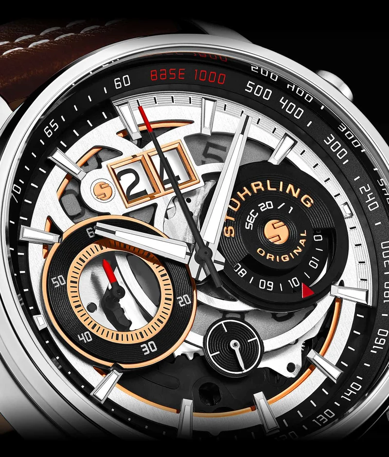 Stührling Tachymeter 923.01, Maritimer 935.04, Signature Pen, and Watch Tool Kit