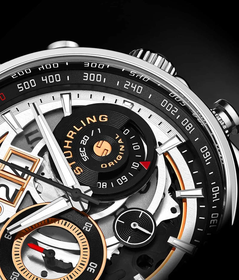 Stührling Tachymeter 923.01, Maritimer 935.04, Signature Pen, and Watch Tool Kit