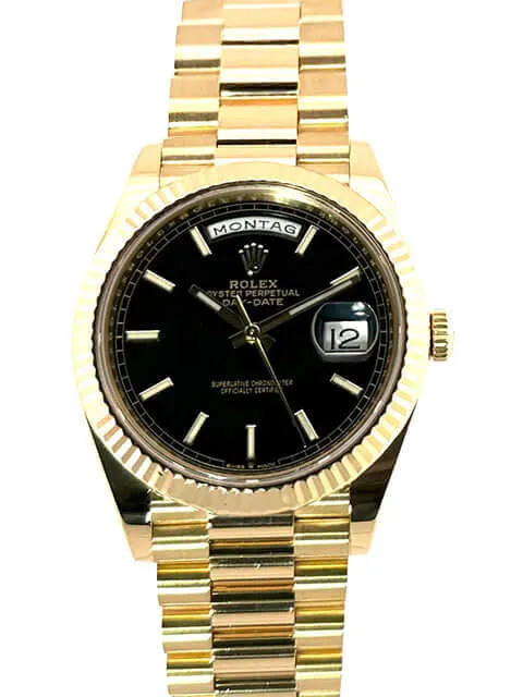 Rolex Day-Date 40 Gelbgold 228238 Schwarz