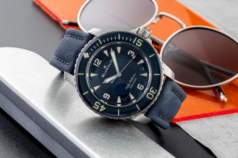 Blancpain Fifty Fathoms titanium automatic men's watch 5015-12B40-O52A LP: 18200EUR [2602768]
