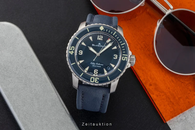 Blancpain Fifty Fathoms titanium automatic men's watch 5015-12B40-O52A LP: 18200EUR [2602768]