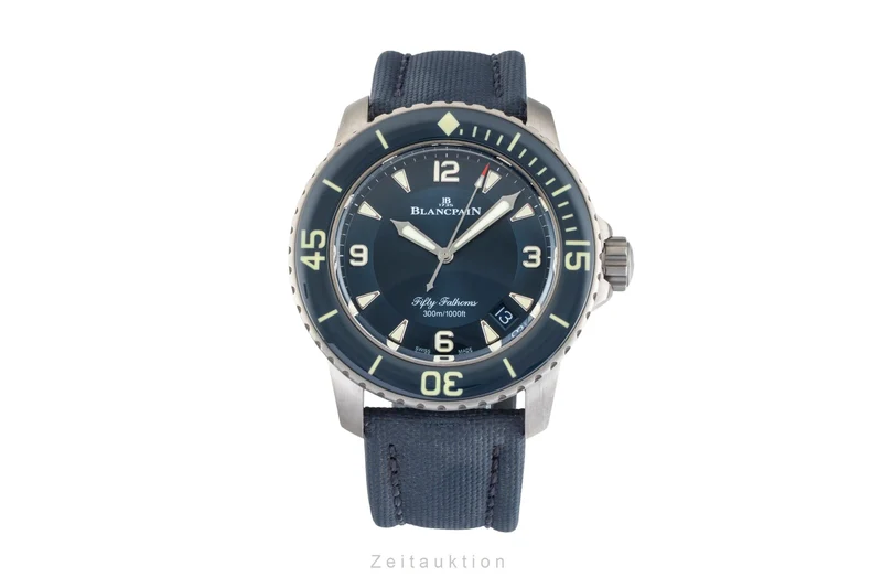 Blancpain Fifty Fathoms titanium automatic men's watch 5015-12B40-O52A LP: 18200EUR [2602768]