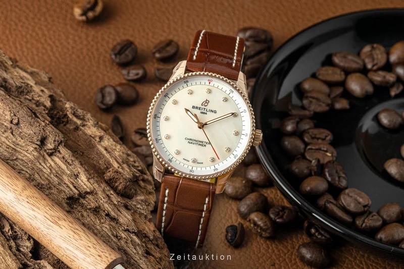 Breitling Navitimer 18 ct red gold quartz women's watch R77320E61A1P1 LP: 11200EUR [2603732]