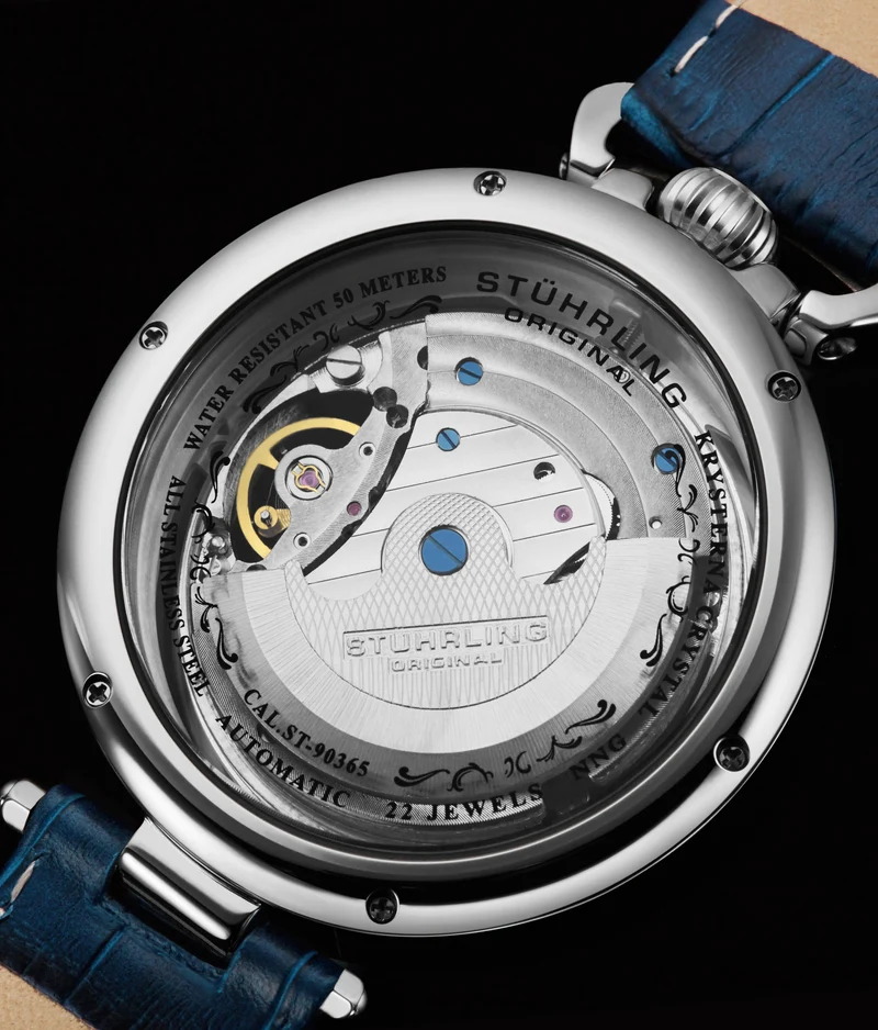 Stührling Modena 3954 Dual Time Automatic 46mm Skeleton