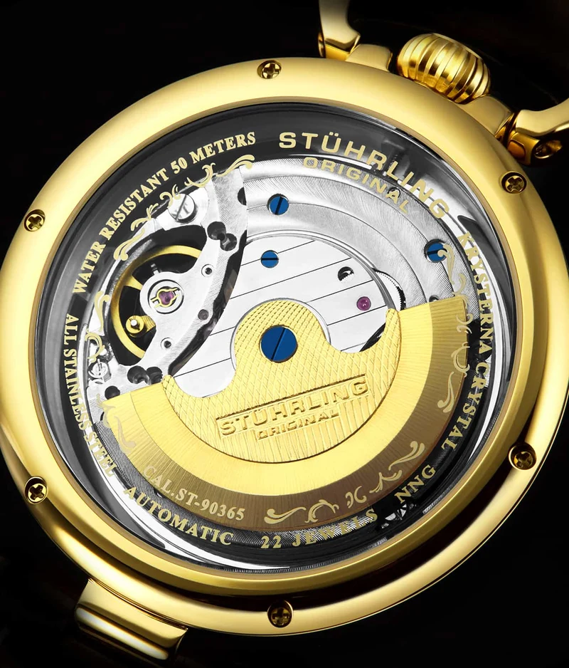Stührling Modena 3954 Dual Time Automatic 46mm Skeleton
