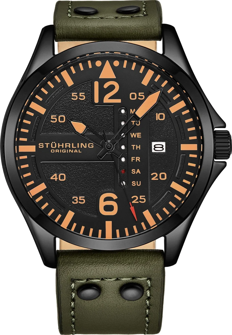 Stührling Maritimer 935.02, Aviator 3916.3, Signature Pen, and Watch Tool Kit