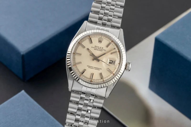 Rolex Datejust steel / white gold automatic men's watch 1601 Vintage [2603102]