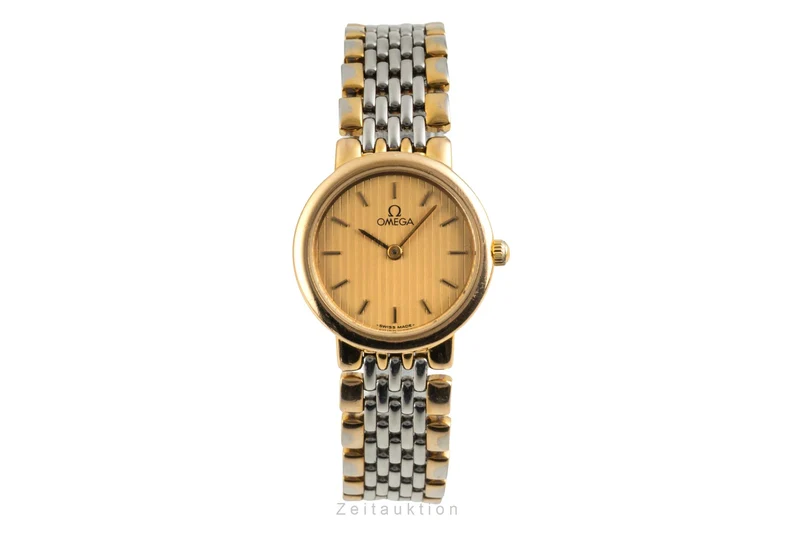 Omega De Ville gilt / steel quartz women's watch 795.0897.2 [2603541]