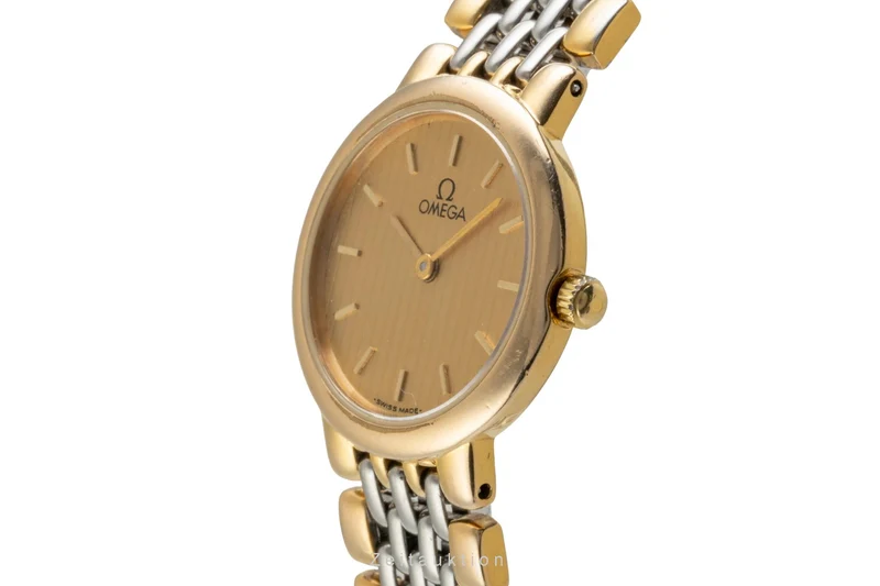 Omega De Ville gilt / steel quartz women's watch 795.0897.2 [2603541]