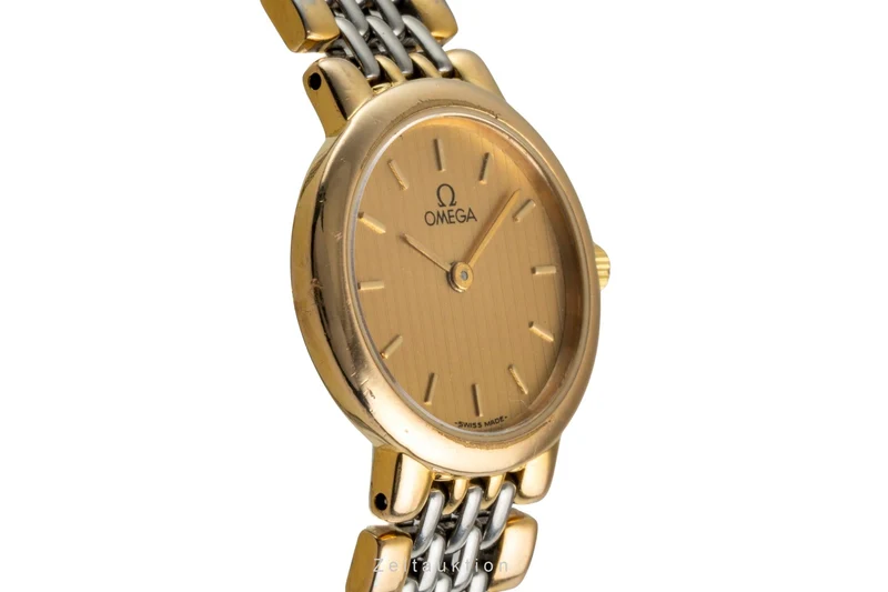 Omega De Ville gilt / steel quartz women's watch 795.0897.2 [2603541]