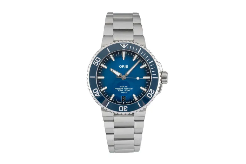 Oris Aquis Date steel automatic men's watch 01 400 7763 4135-07 8 24 09PEB LP: 3500EUR [2603546]