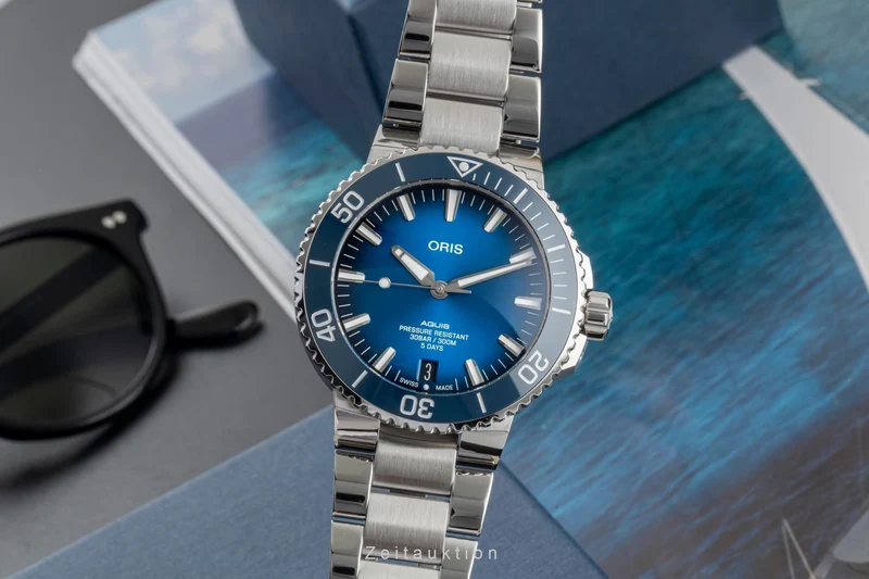 Oris Aquis Date steel automatic men's watch 01 400 7763 4135-07 8 24 09PEB LP: 3500EUR [2603546]