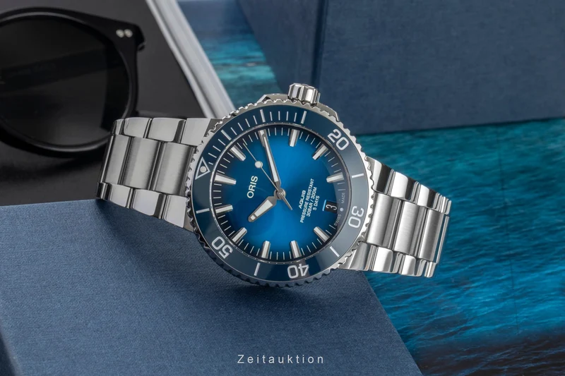 Oris Aquis Date steel automatic men's watch 01 400 7763 4135-07 8 24 09PEB LP: 3500EUR [2603546]