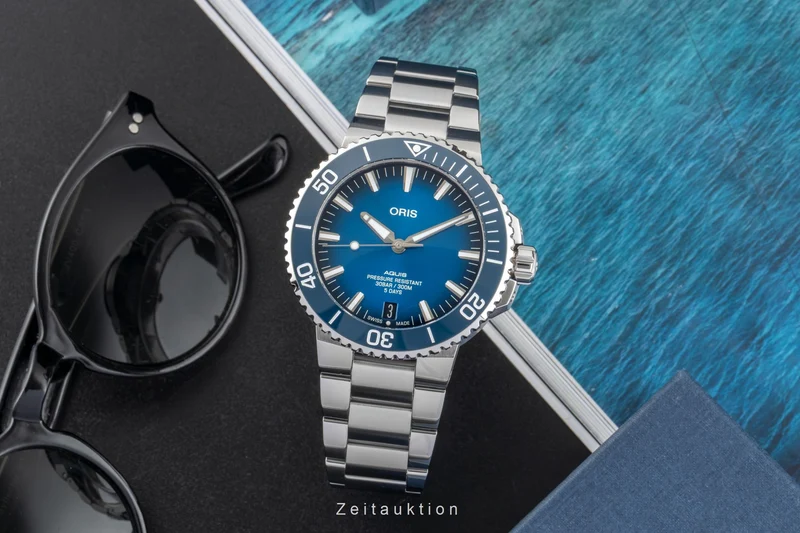Oris Aquis Date steel automatic men's watch 01 400 7763 4135-07 8 24 09PEB LP: 3500EUR [2603546]