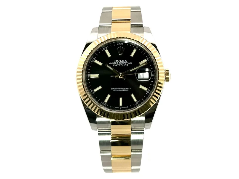 Rolex Datejust 41 Edelstahl Gelbgold 126333 Schwarz