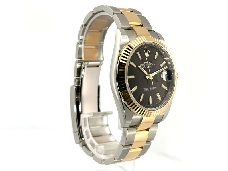 Rolex Datejust 41 Edelstahl Gelbgold 126333 Schwarz