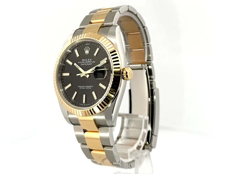 Rolex Datejust 41 Edelstahl Gelbgold 126333 Schwarz