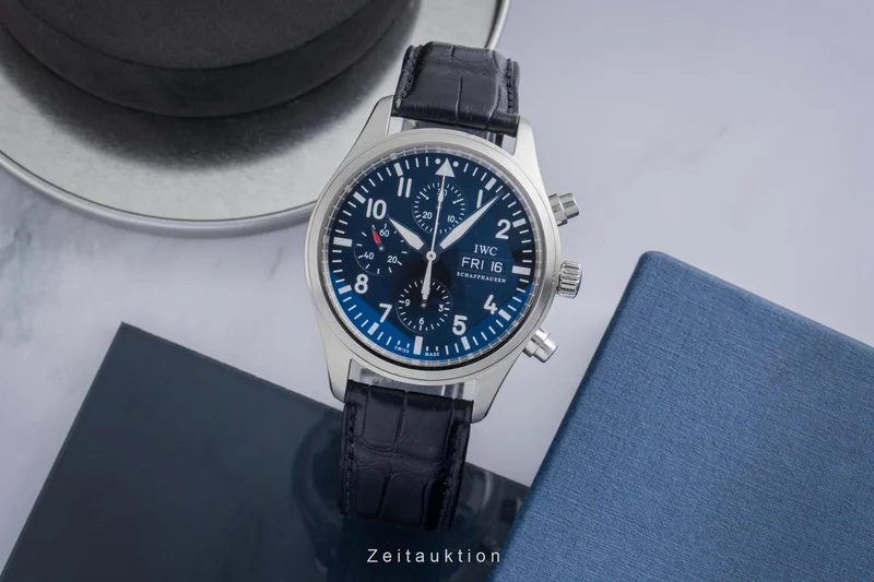 IWC Fliegerchronograph chronograph steel automatic men's watch IW371701 LP: 7700EUR [2603232]