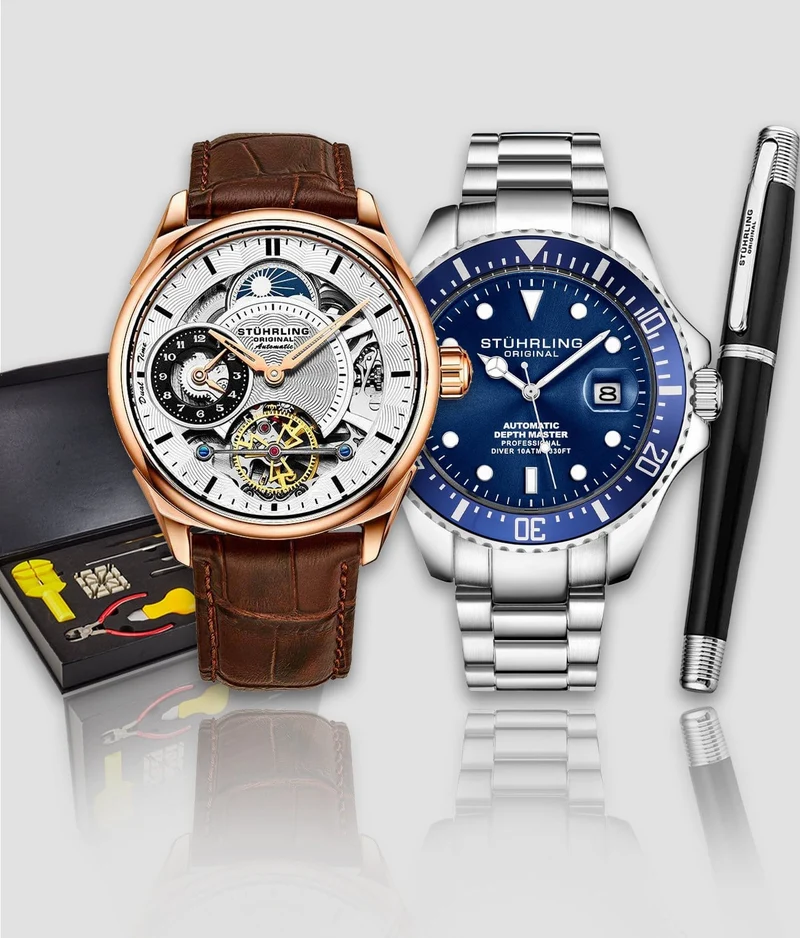 Stührling Presidia 943A.03, Depthmaster 3940.2, Signature Pen, and Watch Tool Kit