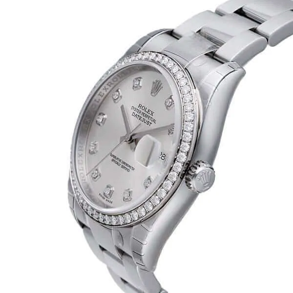 Rolex Datejust 36 116244 Silber Diamant
