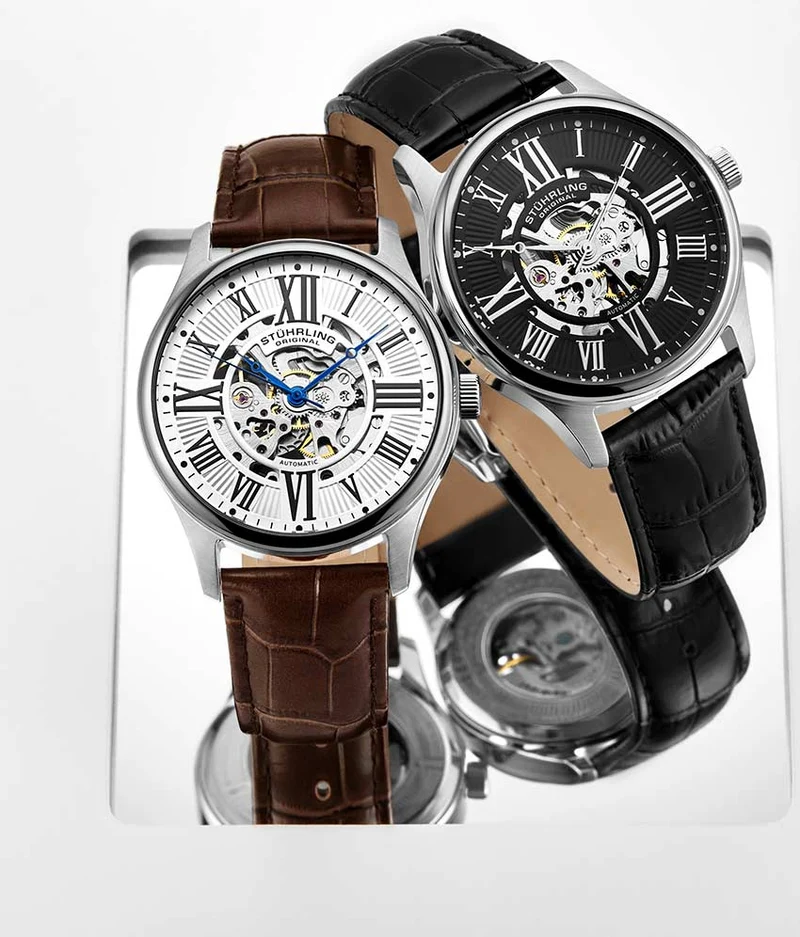 Stührling Atrium 3942 & 3942M Automatic 42mm Skeleton