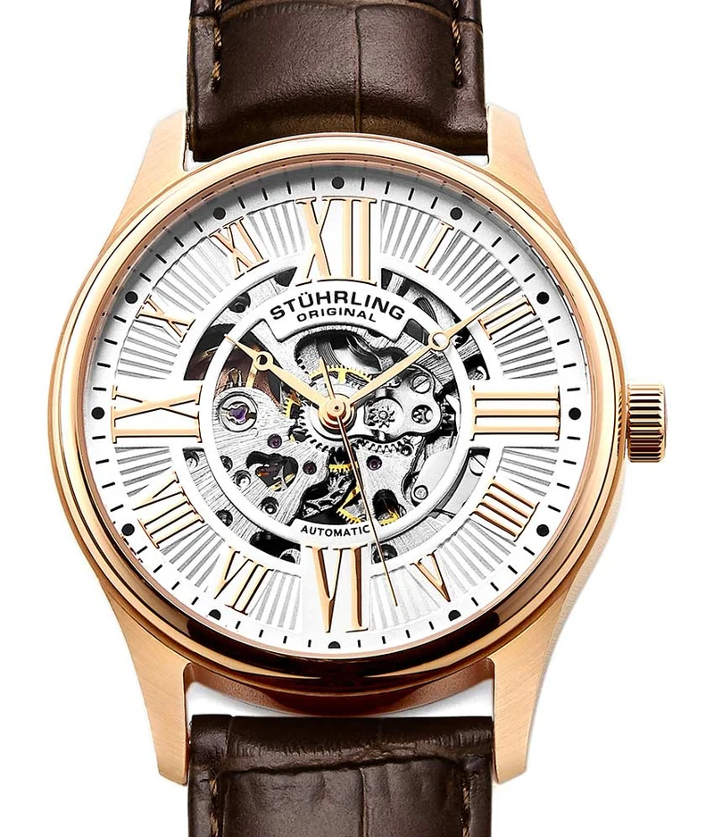 Stührling Atrium 3942 & 3942M Automatic 42mm Skeleton