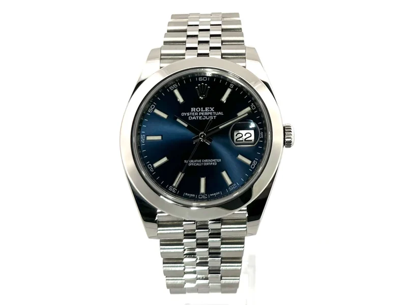 Rolex Datejust 41 Edelstahl 126300 Blau Jubile-Band