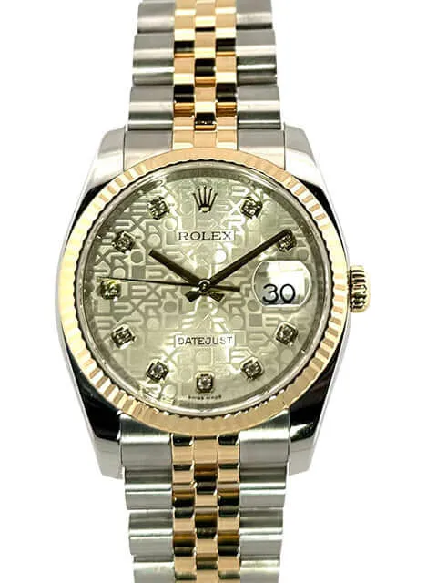 Rolex Datejust 36 Ref. 116233 Silber Jubile Diamant Jubile-Band