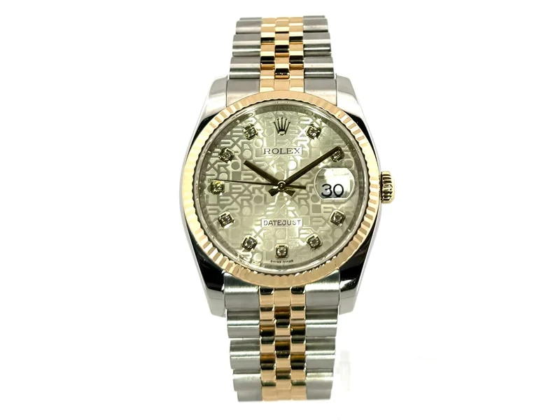 Rolex Datejust 36 Ref. 116233 Silber Jubile Diamant Jubile-Band