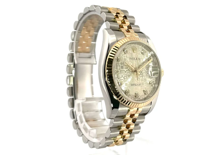 Rolex Datejust 36 Ref. 116233 Silber Jubile Diamant Jubile-Band