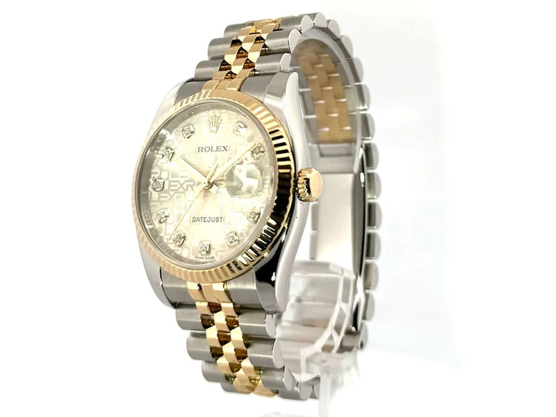 Rolex Datejust 36 Ref. 116233 Silber Jubile Diamant Jubile-Band