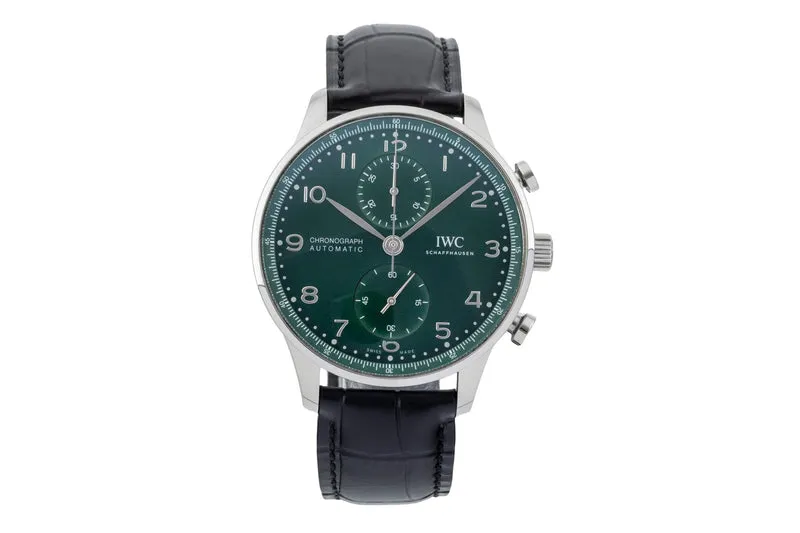 IWC Portugieser chronograph steel automatic men's watch IW371615 LP: 9100EUR [2603565]