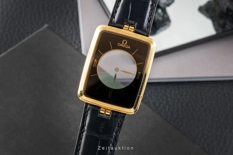 Omega La Magique 18 ct gold quartz men's watch 191.8523 Vintage [2601823]