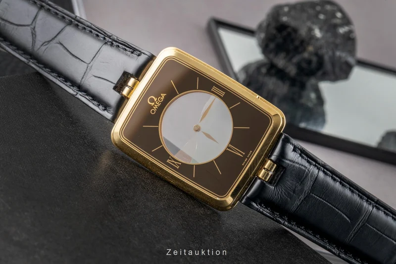 Omega La Magique 18 ct gold quartz men's watch 191.8523 Vintage [2601823]