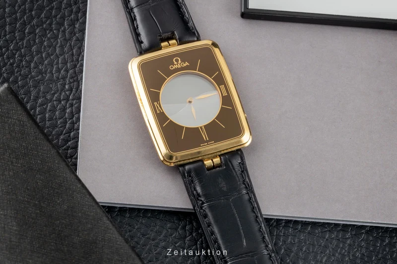 Omega La Magique 18 ct gold quartz men's watch 191.8523 Vintage [2601823]